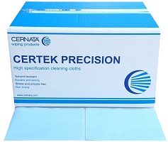 CERTEK Precision Wipes 400 1/4 FOLD WIPES 30x38cms BLUE